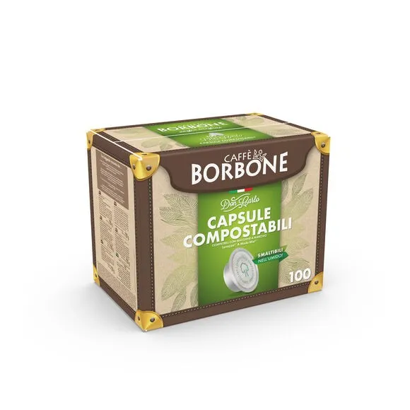 100 Capsule Borbone Don Carlo Oro Compostabile - Compatibile Lavazza A Modo Mio