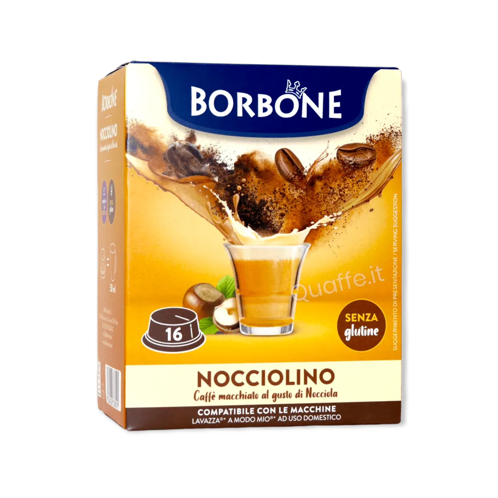 16 Capsule Borbone Nocciolino - Compatibile Lavazza A Modo Mio