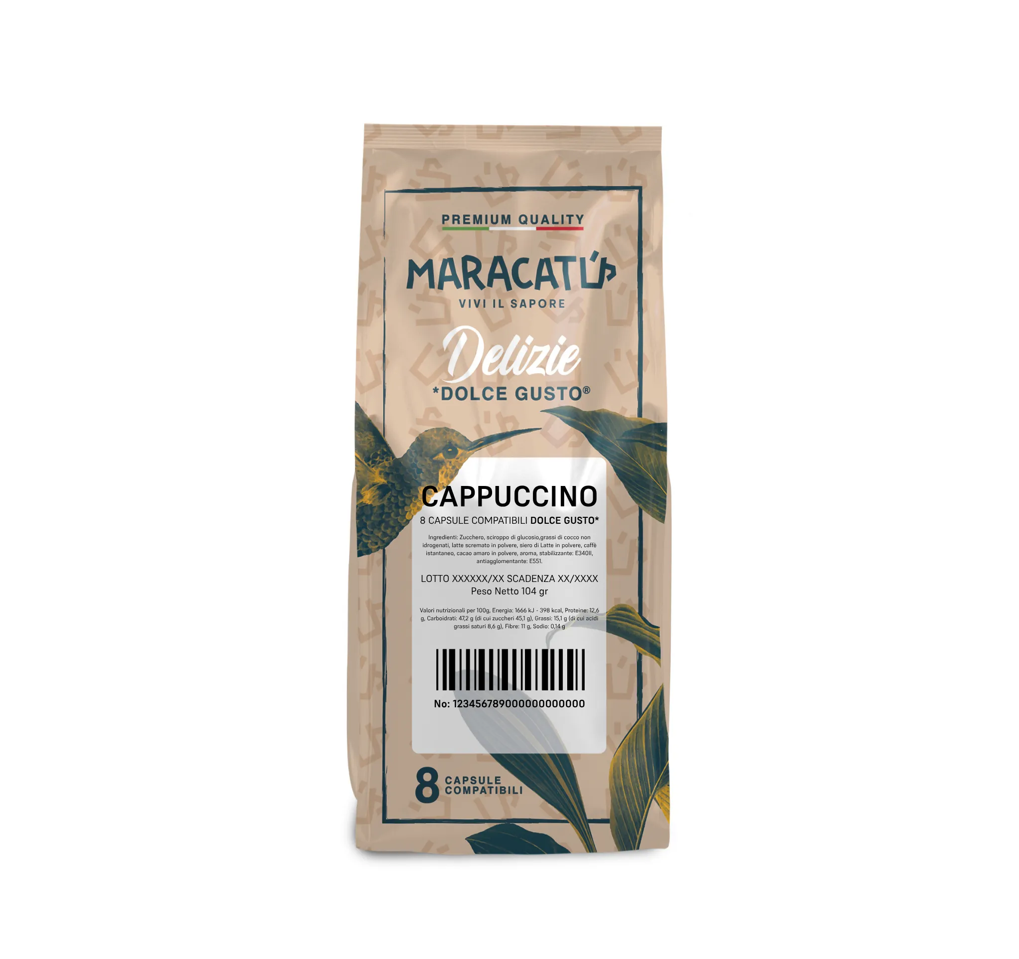 8 Capsule Maracatu Cappuccino - Compatibile Dolce Gusto