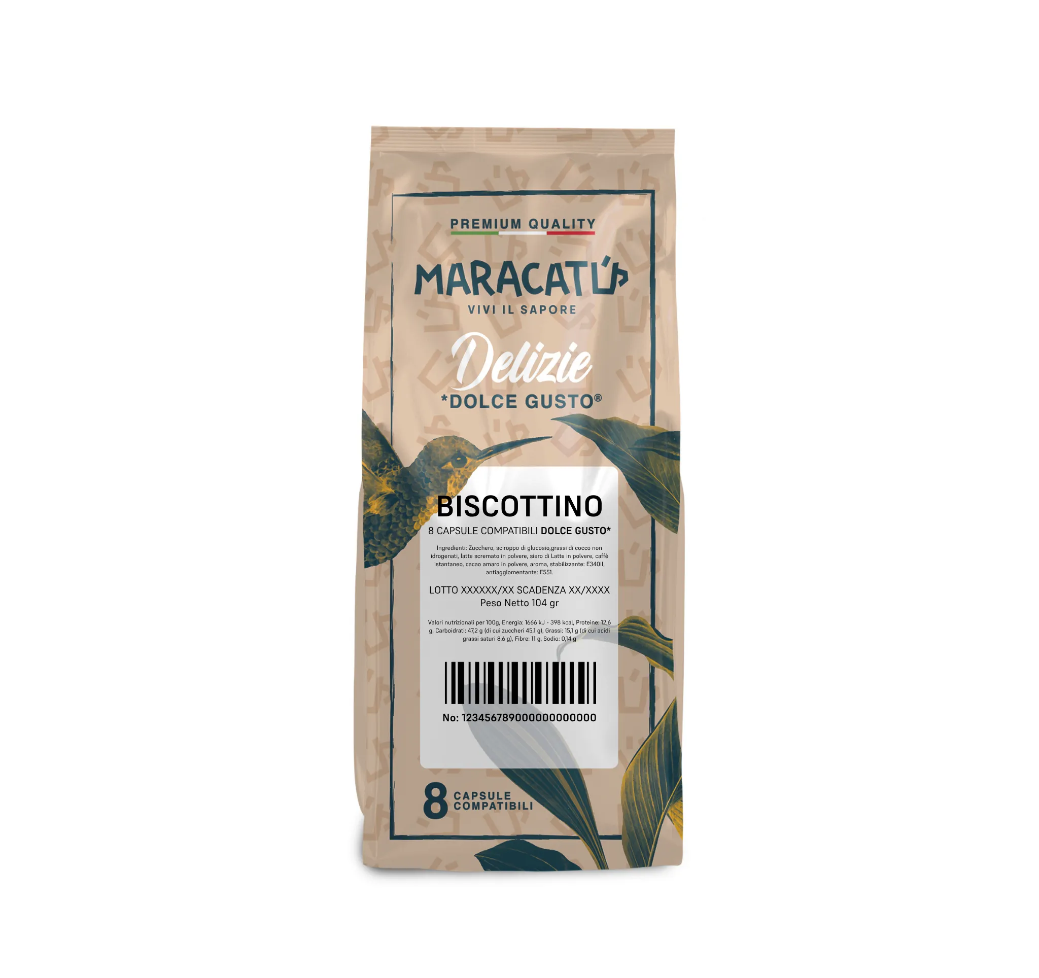 8 Capsule Maracatu Biscotto - Compatibile Dolce Gusto